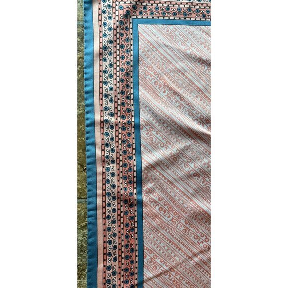 Vintage 1970’s Anne Klein Scarf FOR ROBINSON & GOLLUBER Scarf Geometric Floral - Picture 4 of 7